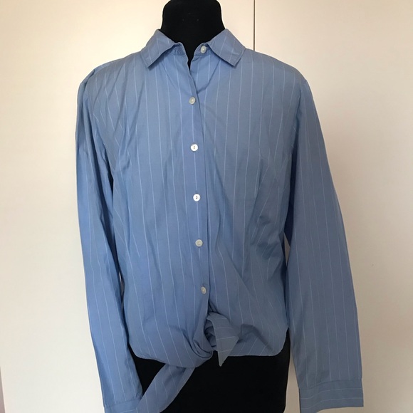 Ann Taylor Button Up Dress Shirt Tie in front - Picture 3 of 6